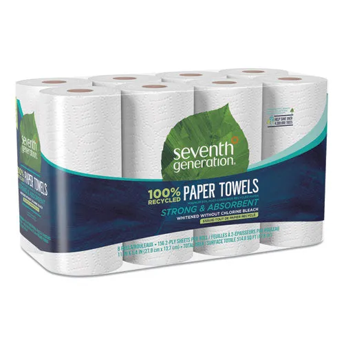 100% Recycled Paper Towel Rolls, 2-ply, 11 X 5.4 Sheets, 140 Sheets-rl, 24 Rl-ct