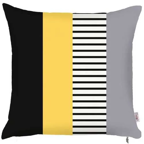 18"x18" Mix Colored Scandi Stripes Decorative Throw Pillow Cover