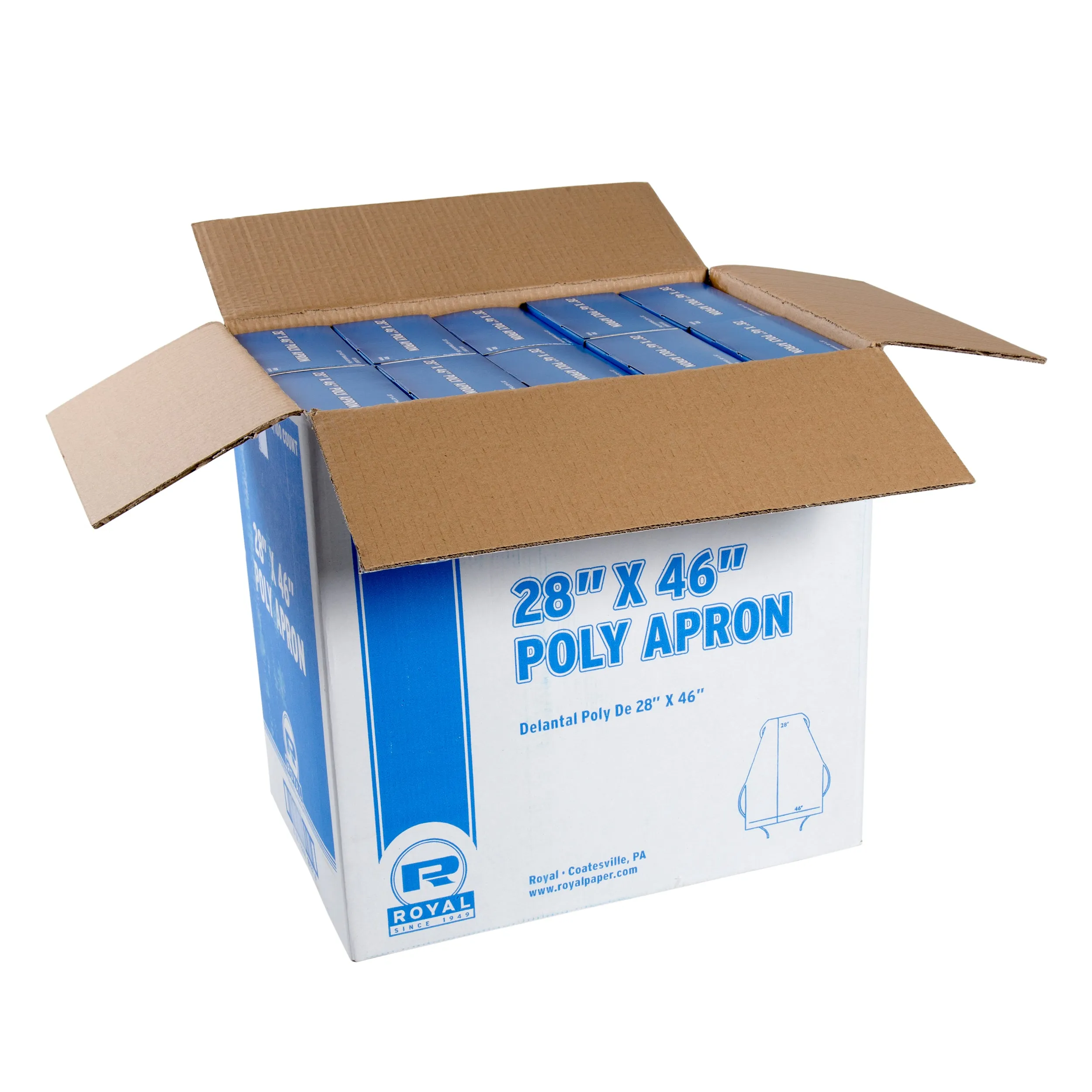 28" x 46" Lightweight Poly Aprons, Case of 1,000