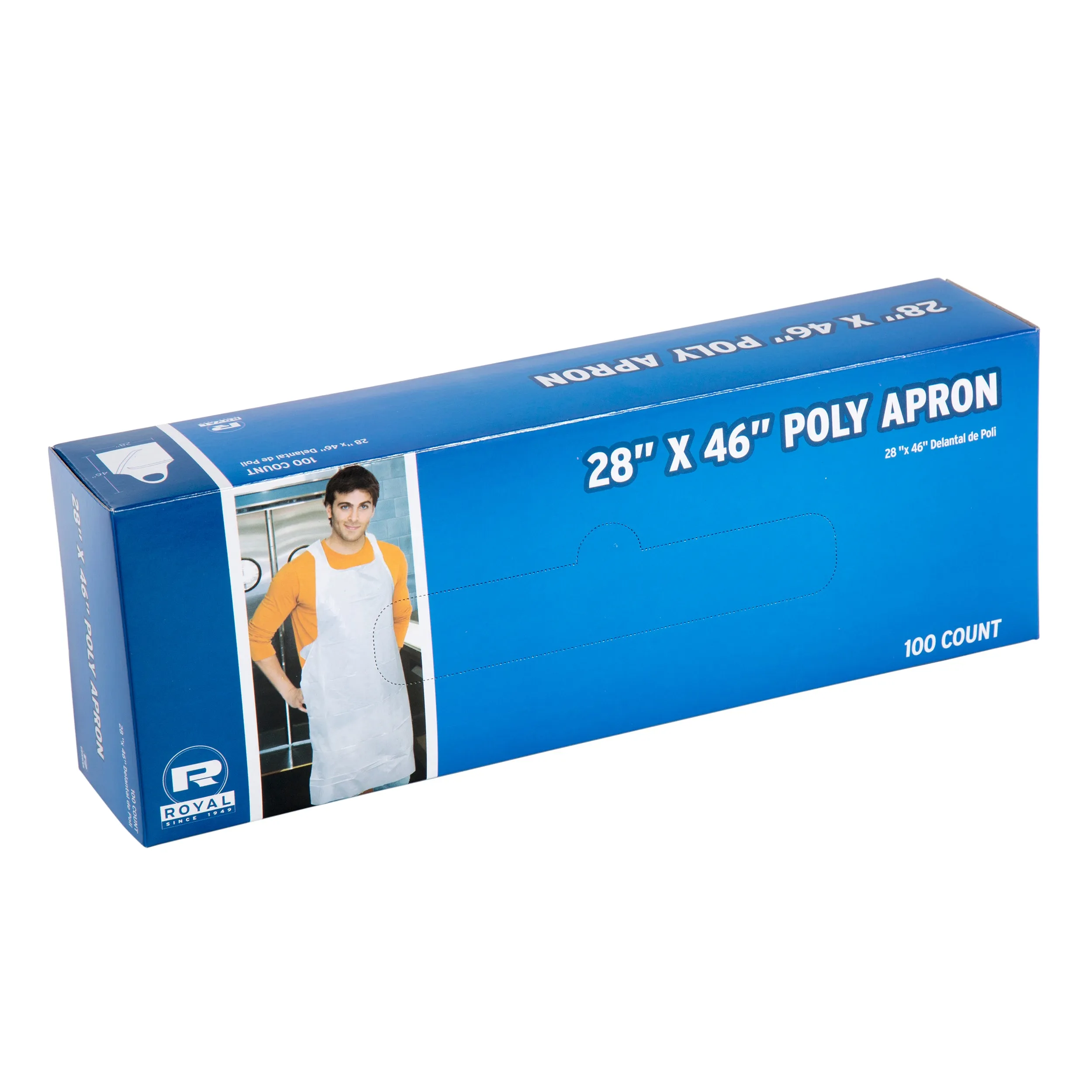 28" x 46" Lightweight Poly Aprons, Case of 1,000