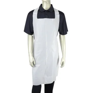 28" x 46" White 1.77 Mil Poly Aprons, Case of 500