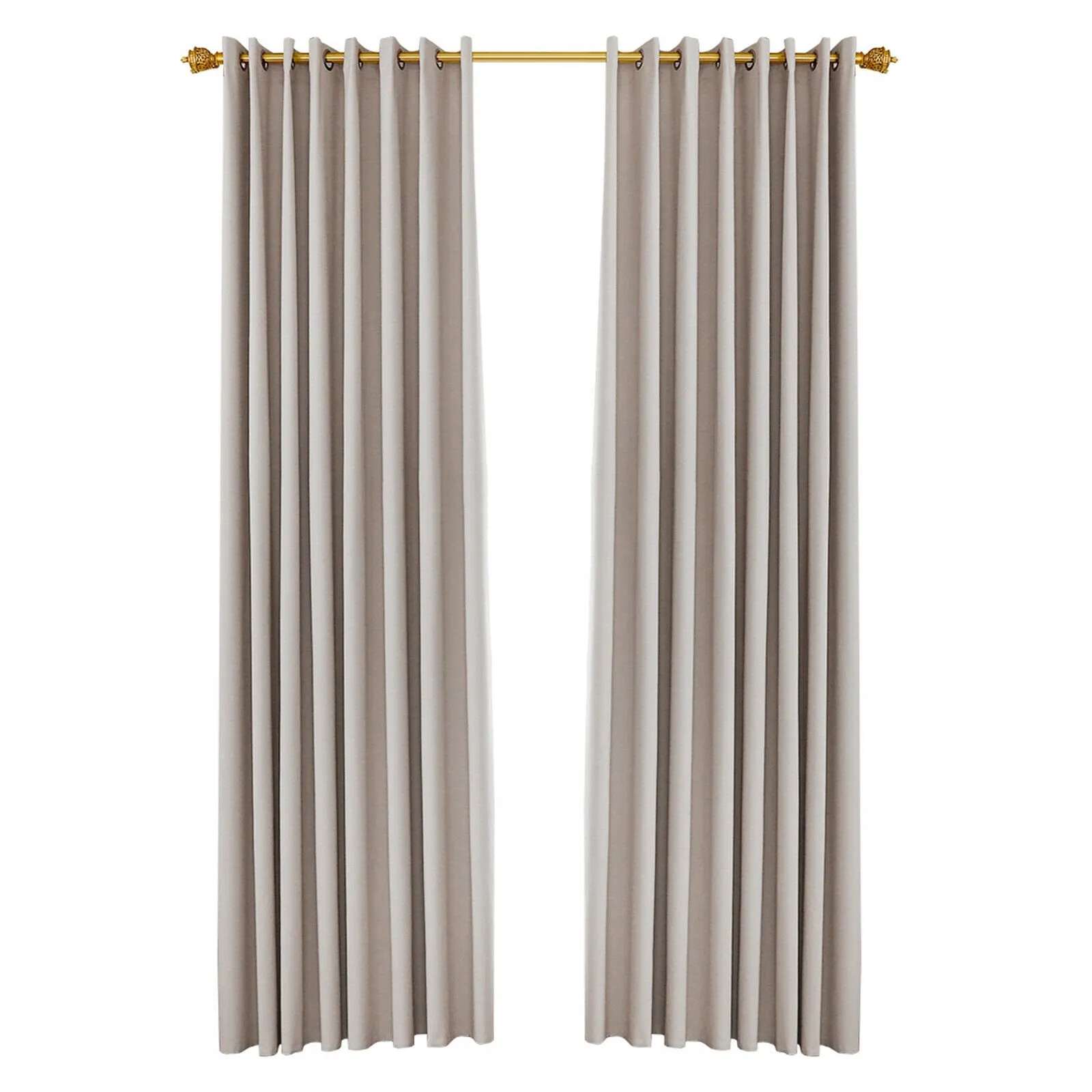 2Pcs Waterproof Indoor Outdoor Polyester Curtains Blackout Panels