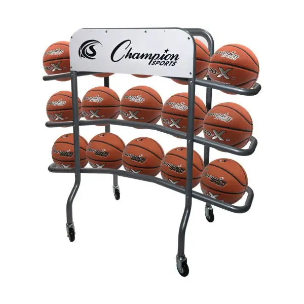 3-TIER PRO BASKETBALL RACK | Holds 15 Balls