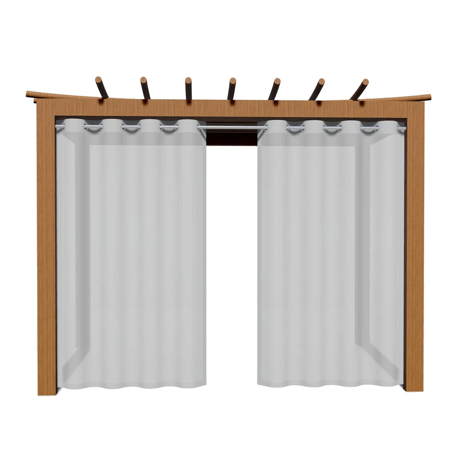 ABCCANOPY Waterproof Sun Blocking Patio Privacy Drapes with Grommets for Gazebo, Porch, Pergola, Cabana (1 Piece)