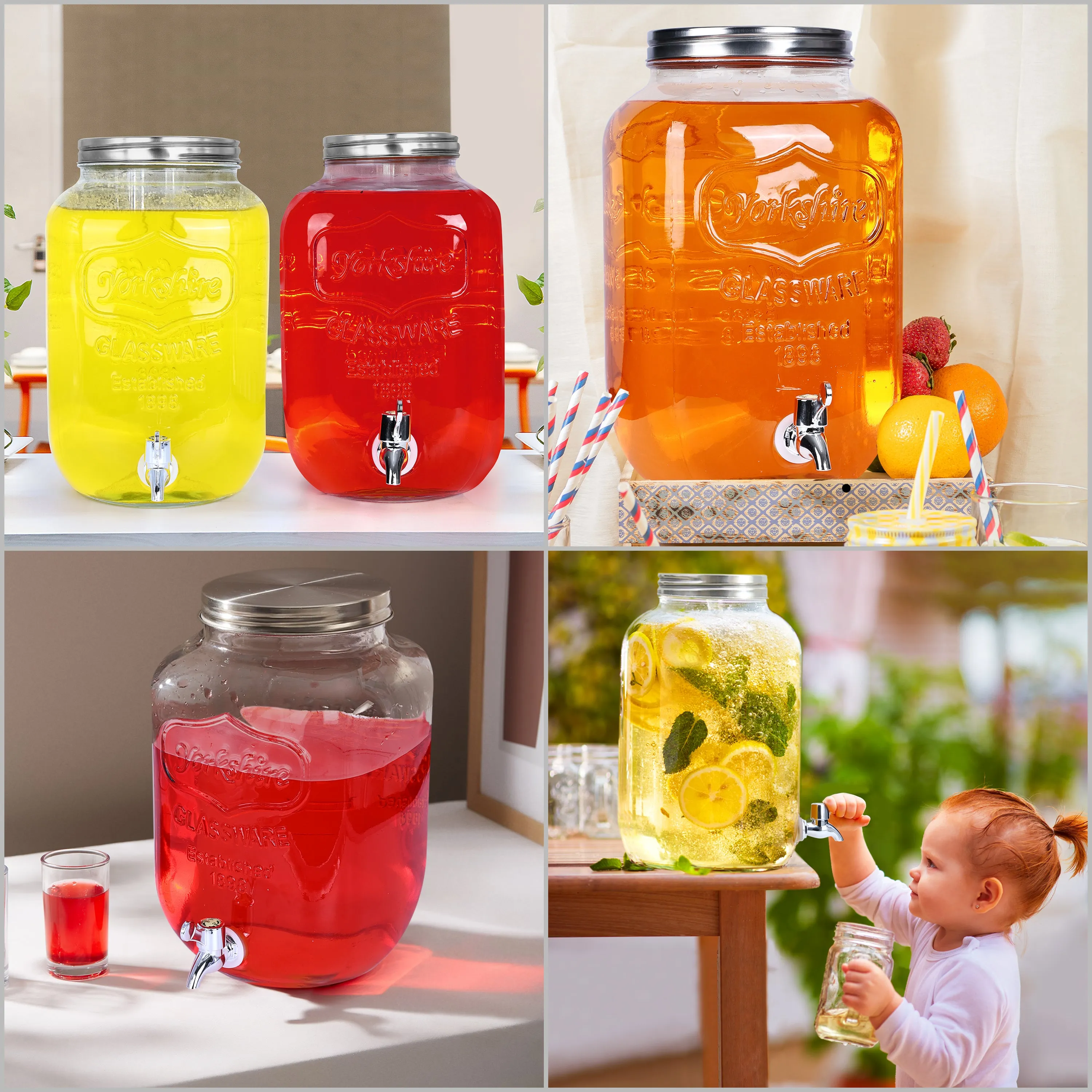 ABOUT SPACE 8 Litre Glass Juice Dispenser