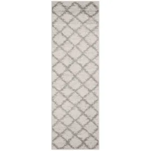 Adirondack Diamond Ivory/Silver Runner Rug