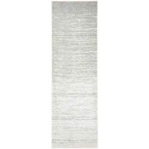 Adirondack Gradient Ivory/Silver Runner Rug