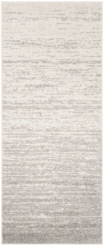 Adirondack Gradient Ivory/Silver Runner Rug