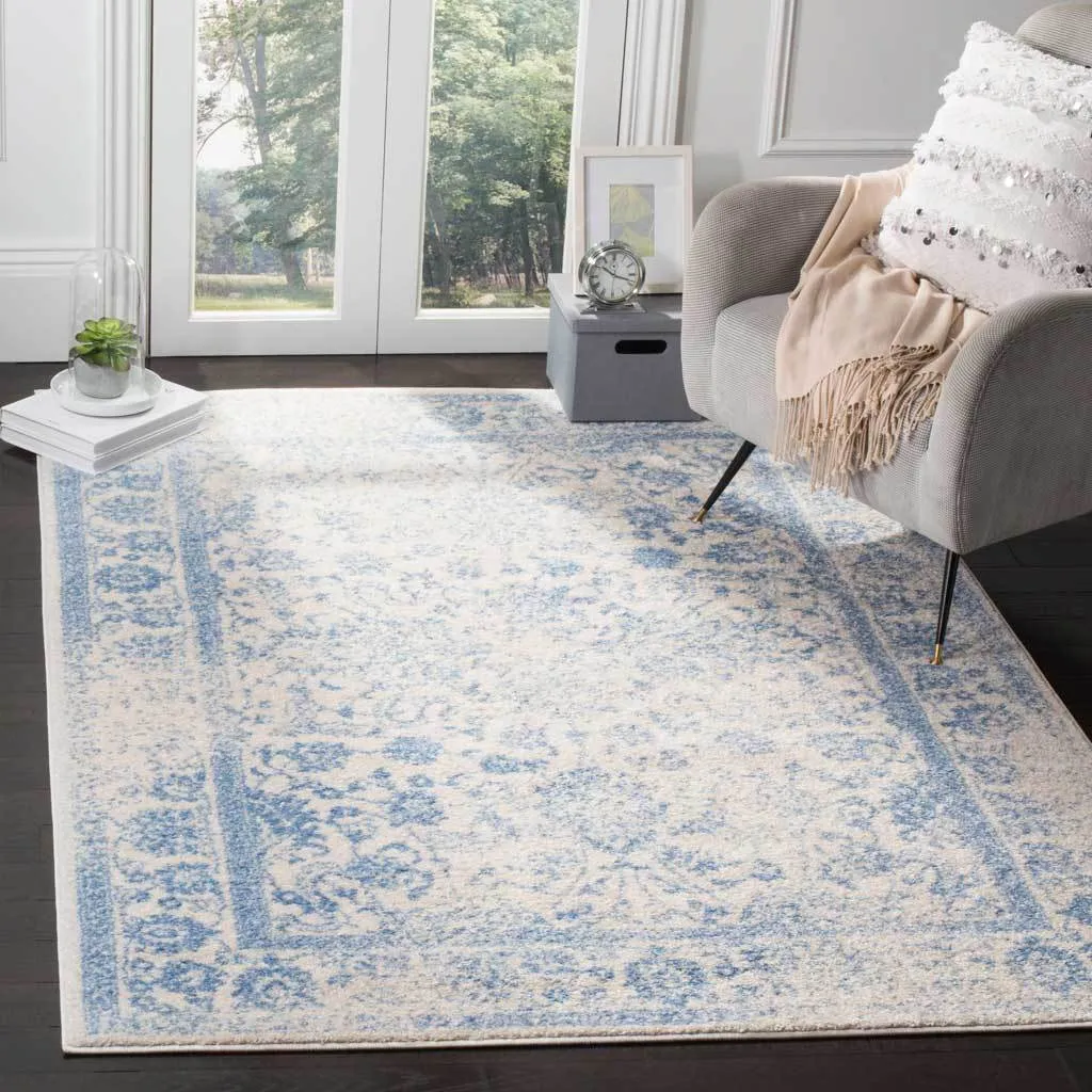 Adirondack Pastoral Ivory/Light Blue Area Rug