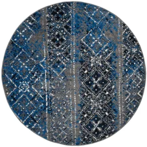 Adirondack Tradition Silver/Multi Round Rug