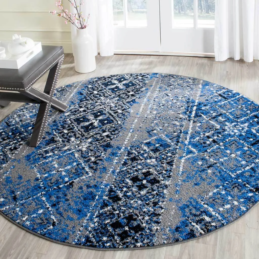 Adirondack Tradition Silver/Multi Round Rug