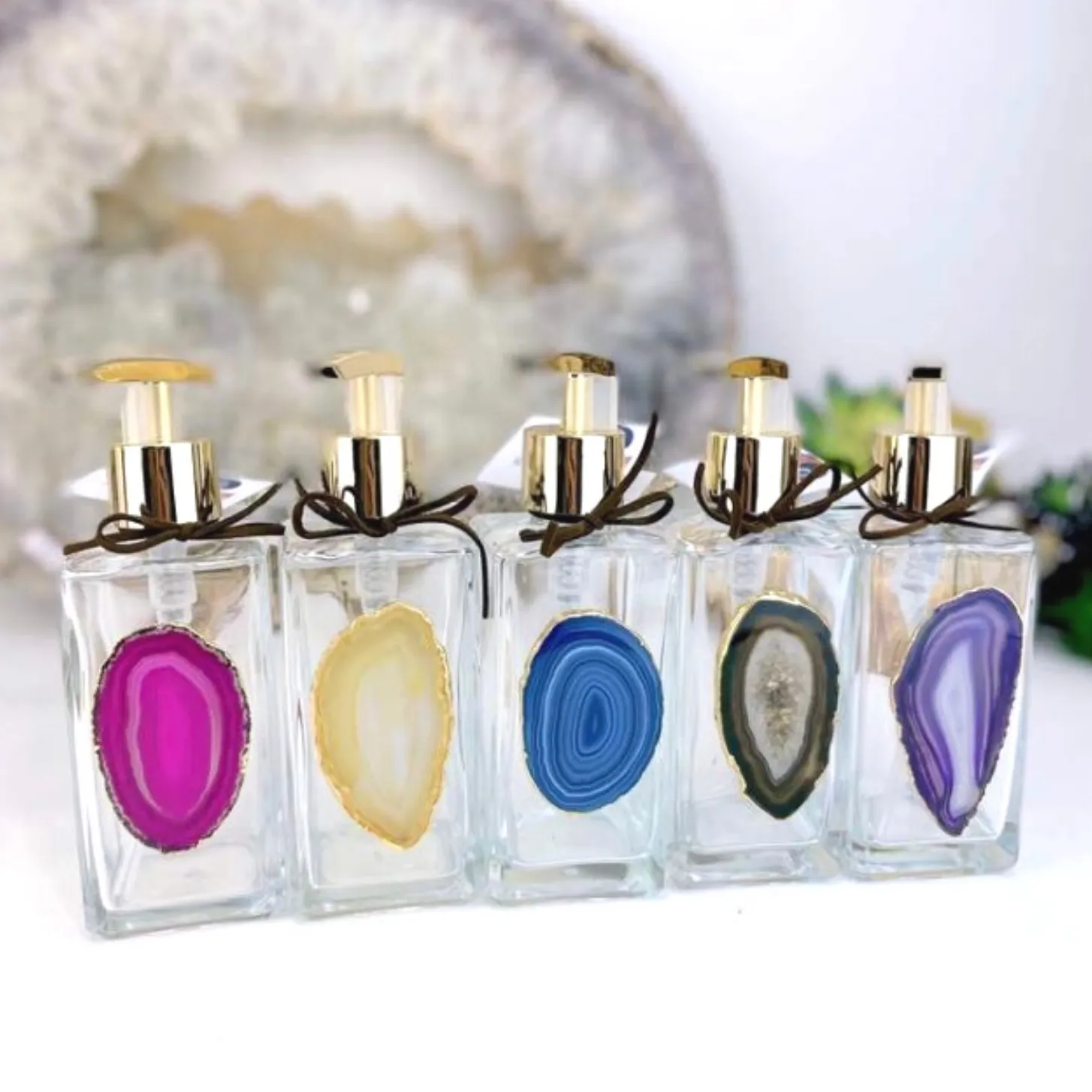 Agate stone soap dispensers