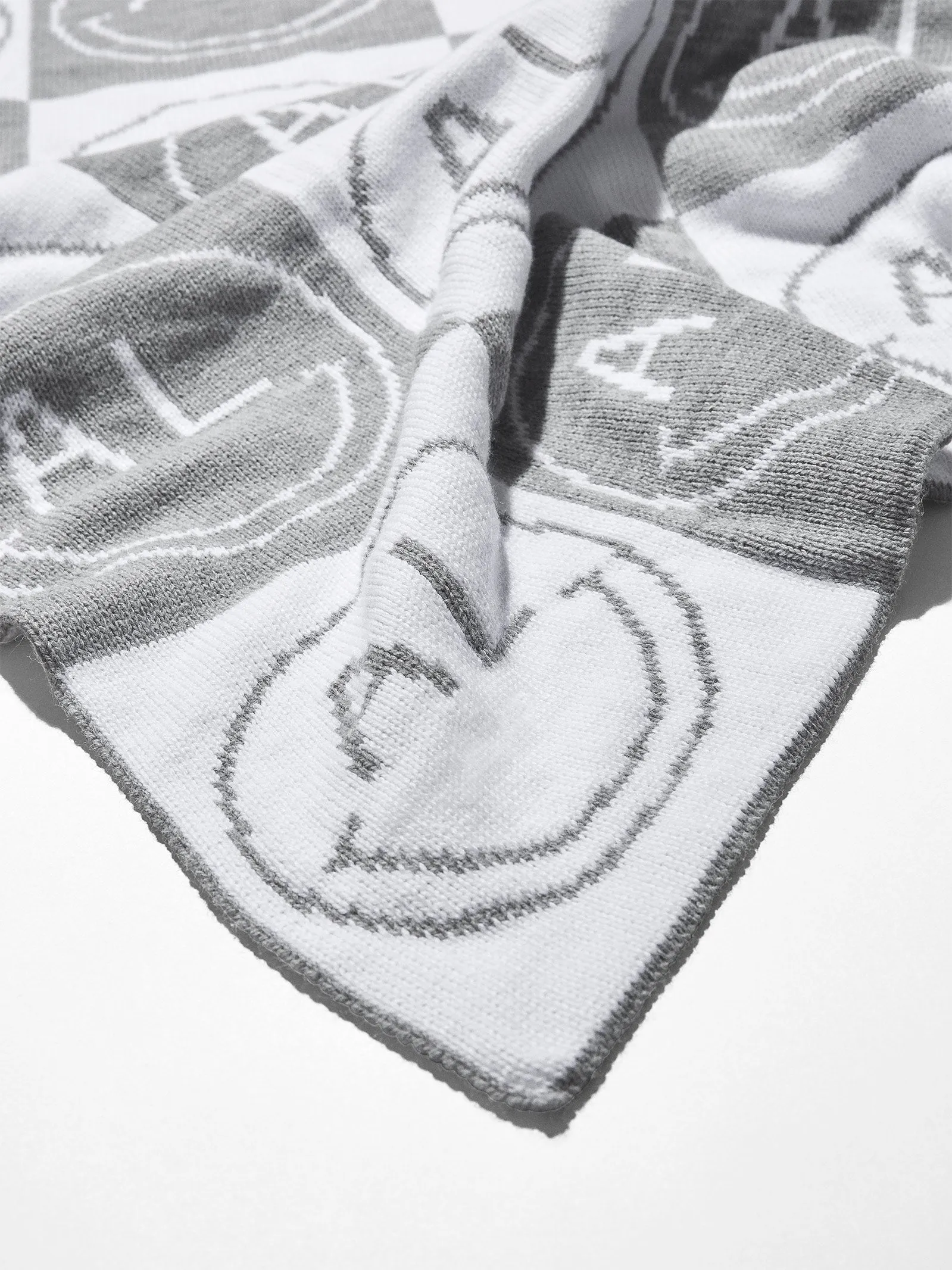 All Smiles Custom Blanket - Gray/White