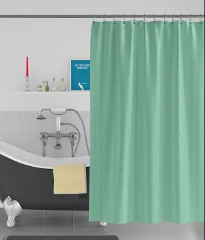 American-Elm Cube Designed Green Anti Bacterial Water-Repellent Shower Curtain, Bathroom Curtains