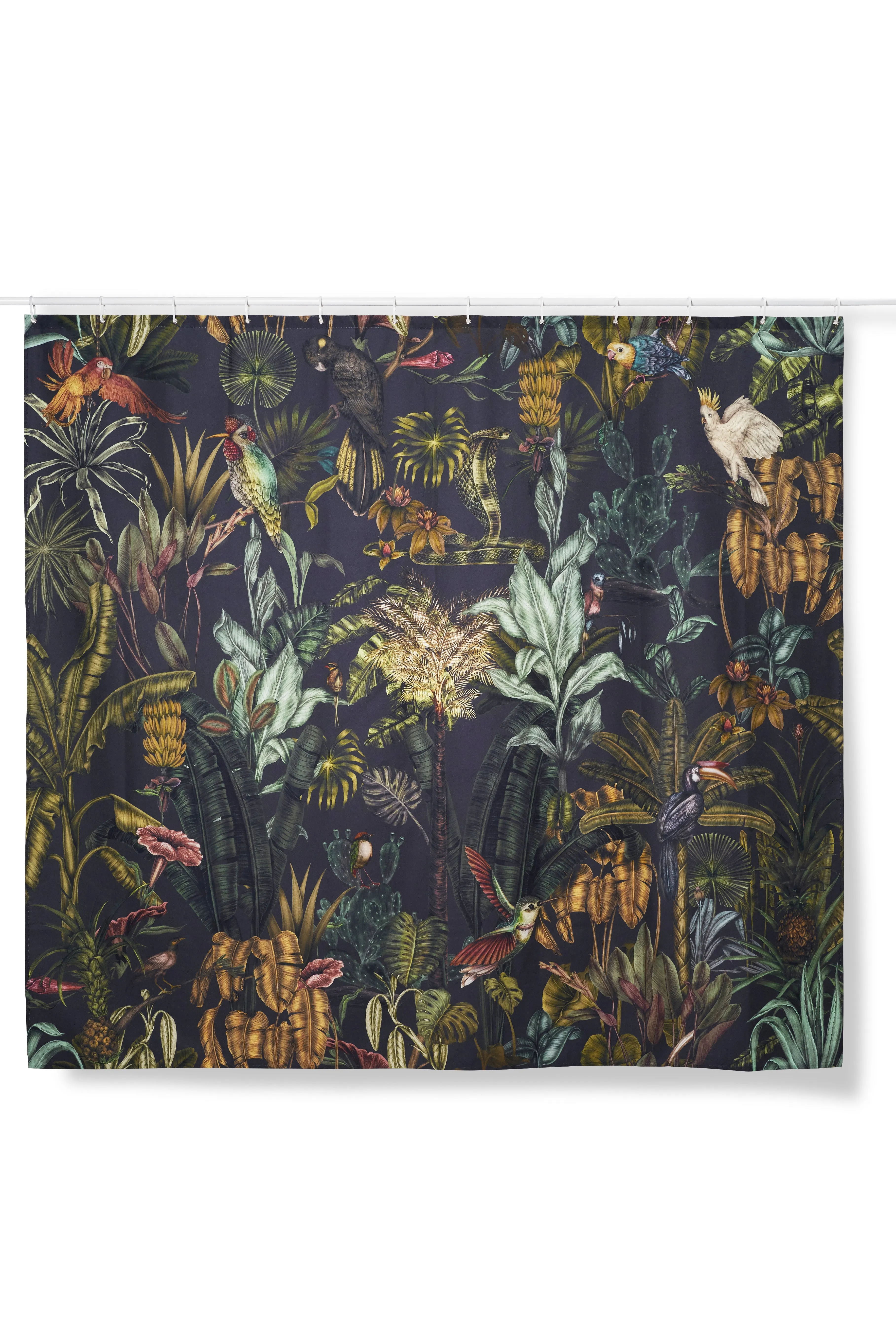 Artist Cotton Shower Curtain "Birds" by Karina Eibatova