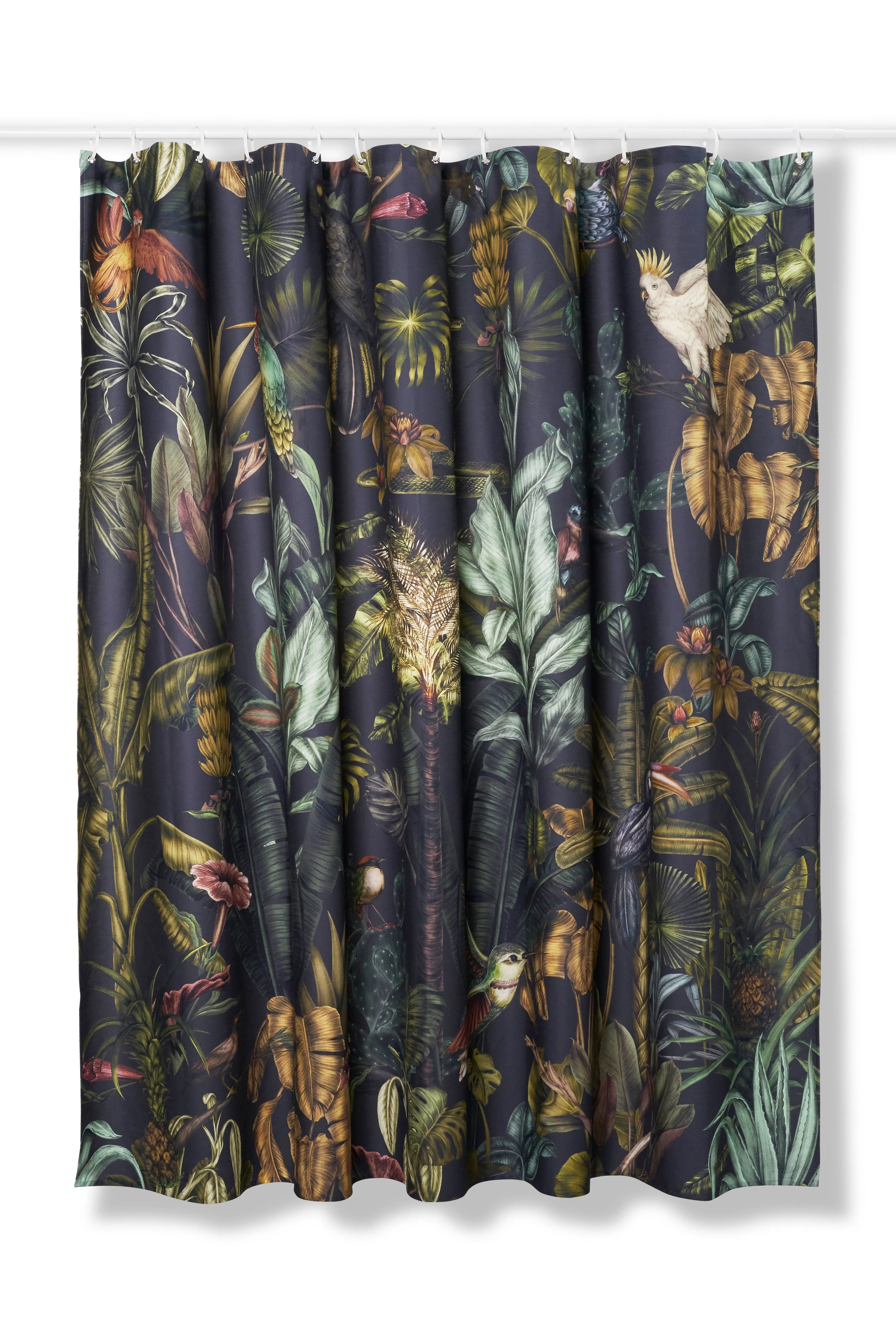 Artist Cotton Shower Curtain "Birds" by Karina Eibatova