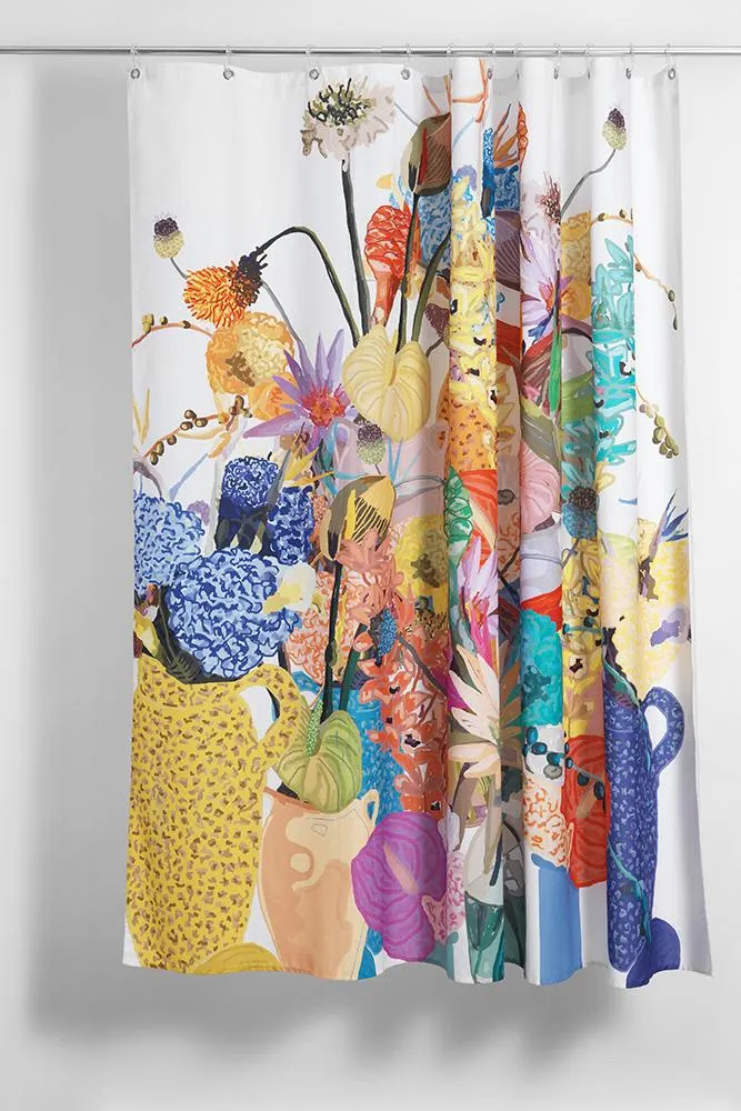 Artist Cotton Shower Curtain "Blossom" by Sophie Probst