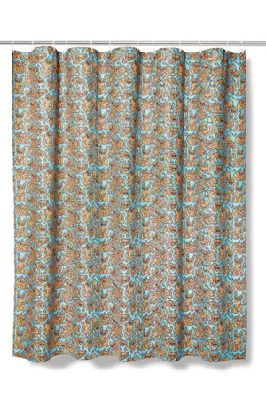 Artist Cotton Shower Curtain "Crazy Leopards" by Jody Barton