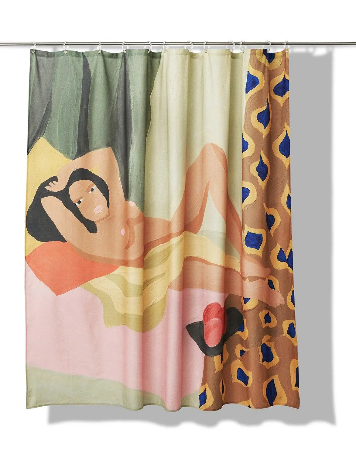 Artist Cotton Shower Curtain "Ode" by Byzance