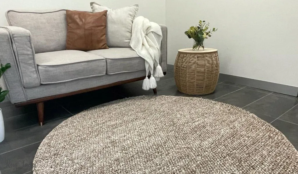 Avani Taupe Beige Loop Rug