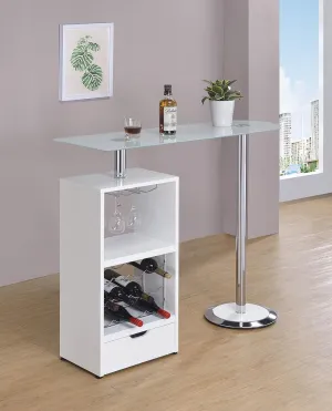 Bar Units: Contemporary - 1-drawer Bar Table Glossy White