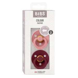 BIBS Dummies/Soothers 2 pack size 2 - Dusty Pink/Elderberry