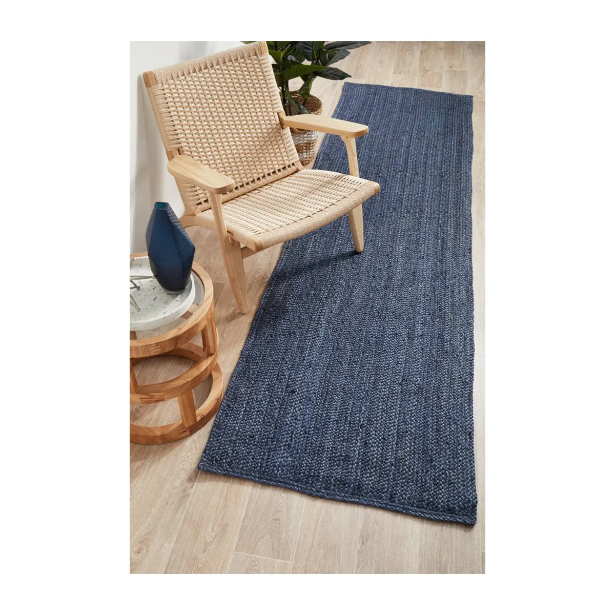 Bondi Rectangle Runner Rug (Navy)