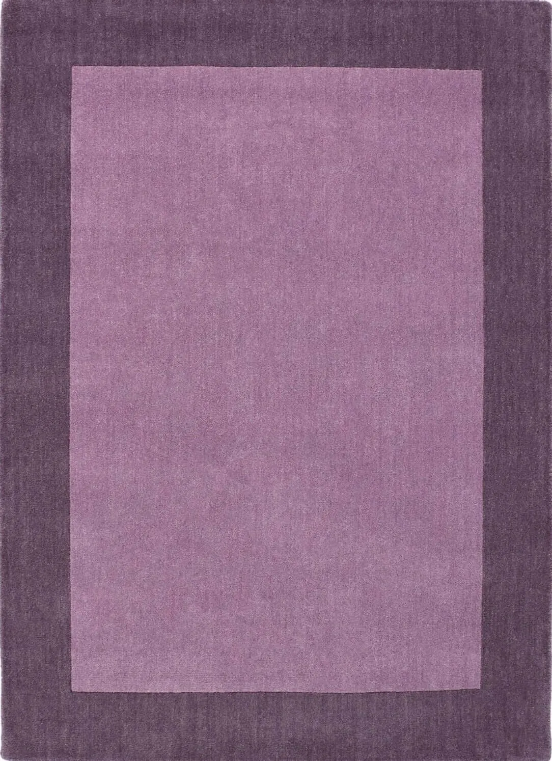 Bordered Mauve Wool Rug