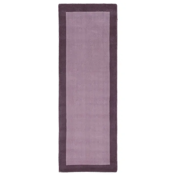 Bordered Mauve Wool Rug