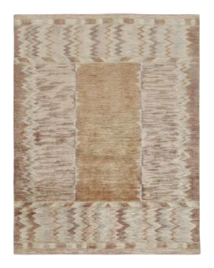 Brown Traditional Wool Rug - 7'11" x 10'4"