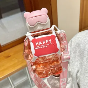 Cartoon Design Water Bottle-Pink