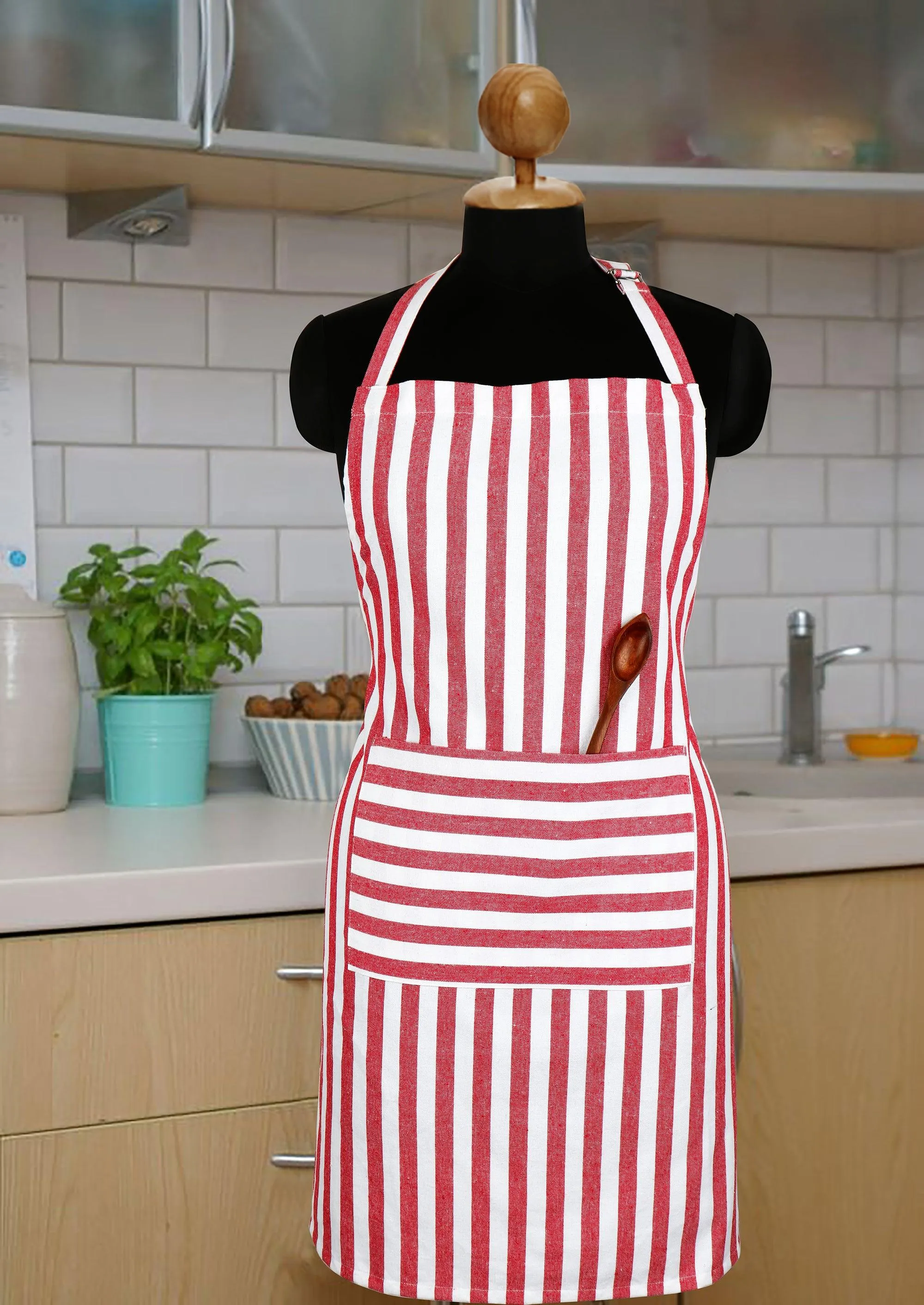 Cotton Candy Stripe Free Size Apron Pack of 1