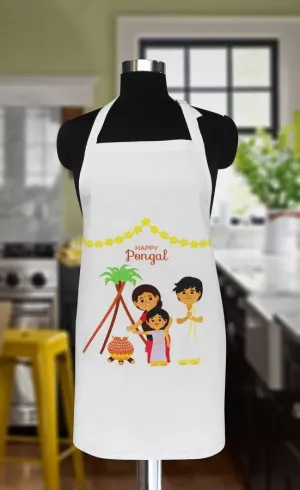 Cotton Family Pongal Free Size Apron Pack Of 1