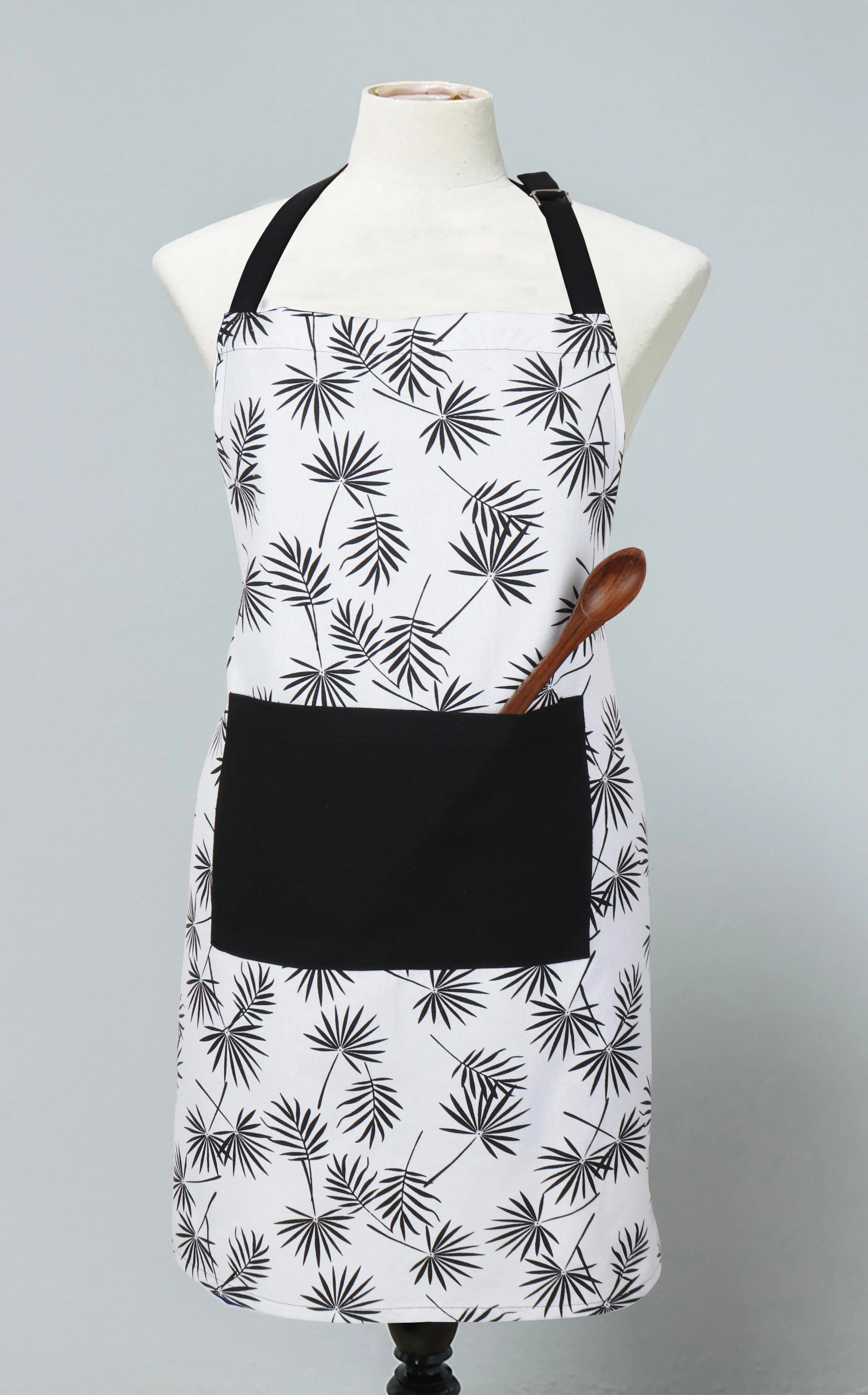 Cotton Neem Leaf with Solid Pocket Free Size Apron Pack Of 1