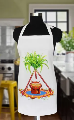 Cotton Pongal Printed Free Size Apron Pack Of 1