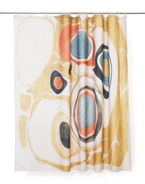 Cotton Shower Curtain "Marble" by Fiona Ryan