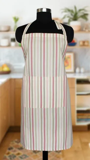 Cotton Stripe Free Size Apron Pack Of 1