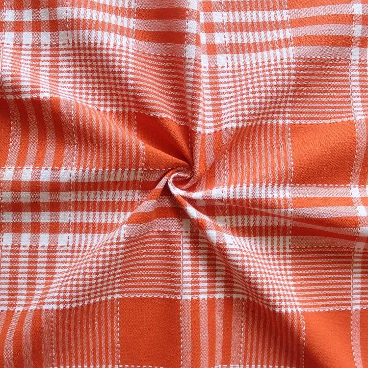 Cotton Track Dobby Orange With Solid Pocket Free Size Apron Pack Of 1