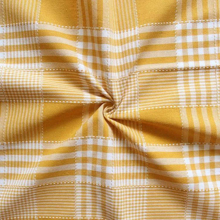 Cotton Track Dobby Yellow With Solid Pocket Free Size Apron Pack Of 1