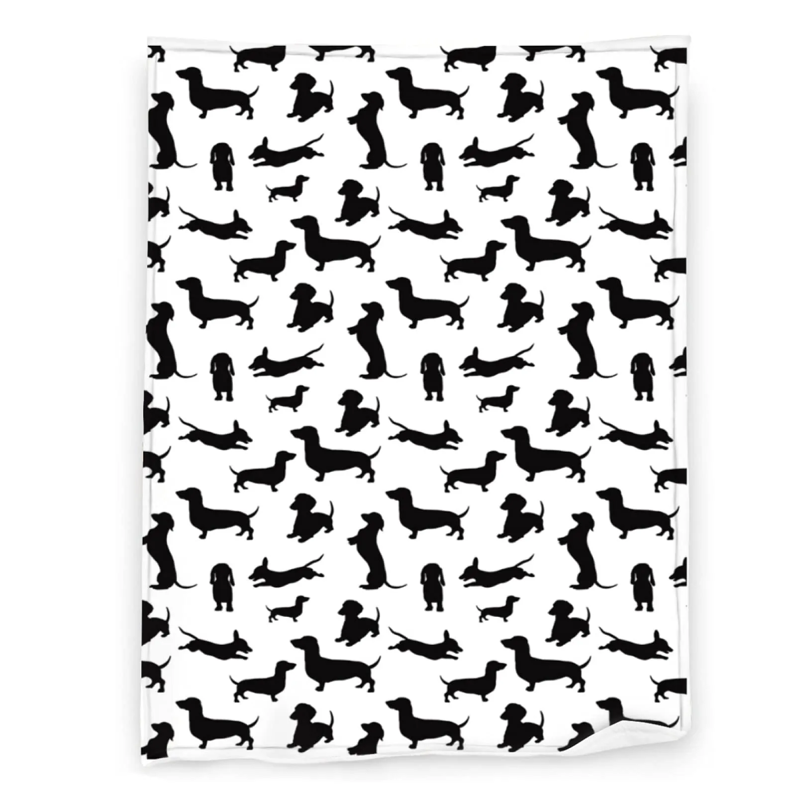 Cute Dachshund Flannel Throw Blanket