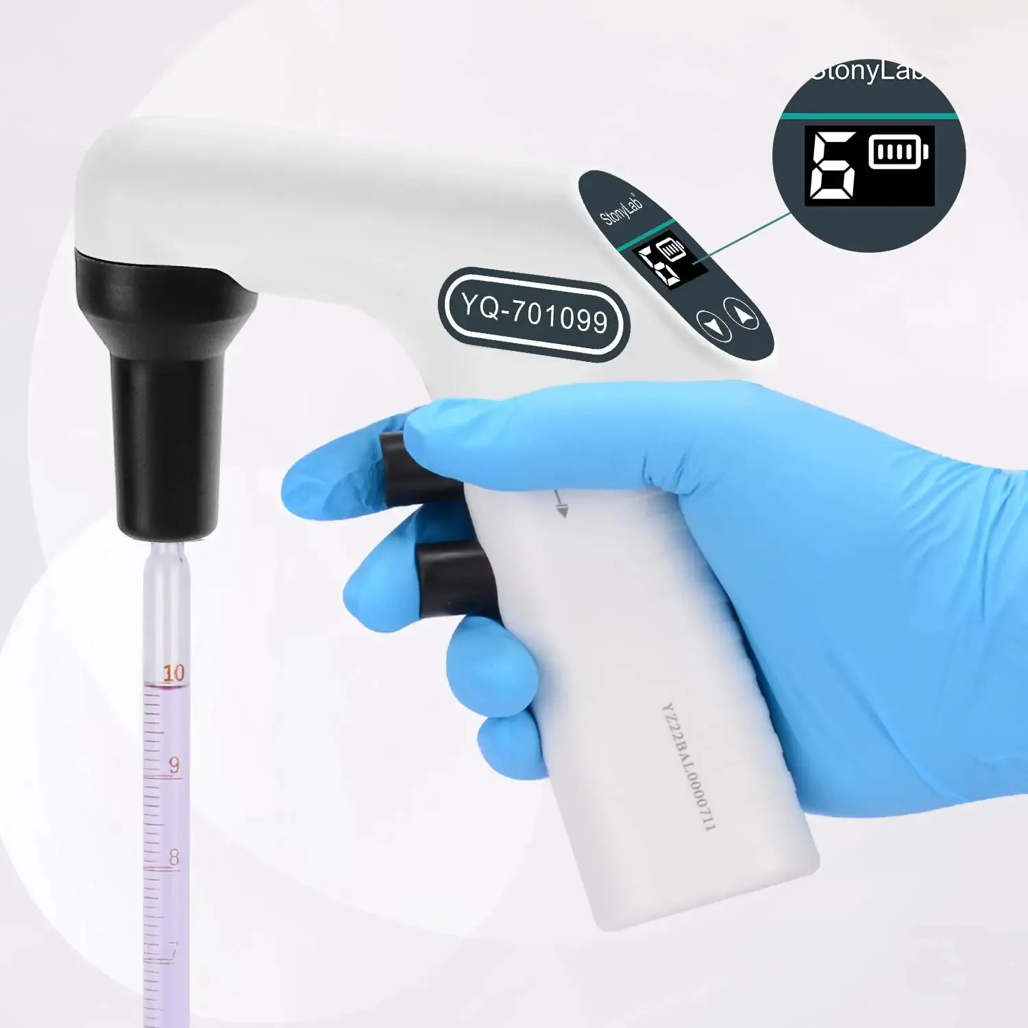 Digital Motorized Pipette Controller for 1-50 ml Pipettes