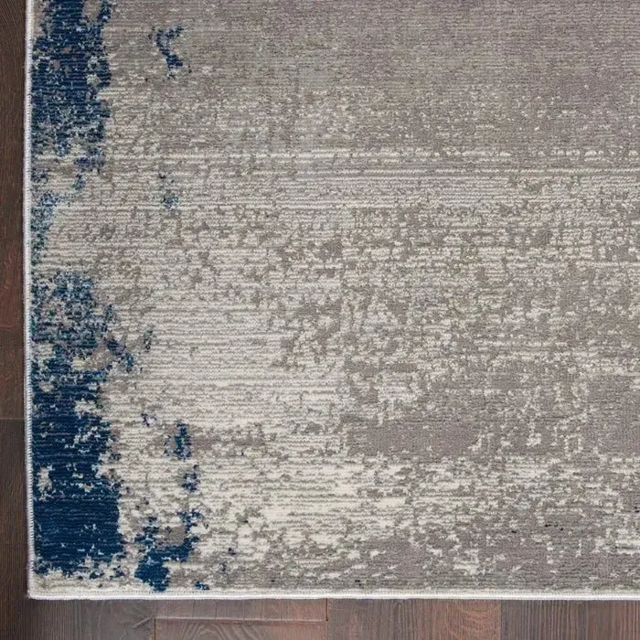 Etchings ETC01 Grey/Navy Rug