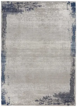 Etchings ETC01 Grey/Navy Rug