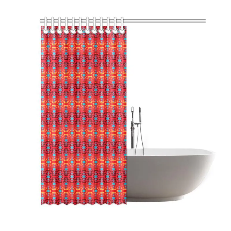 Fire Colors and Sky Sierra Shower Curtain 60"x72"