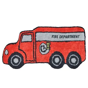 Firetruck Bedroom or Bathroom Rug - 15x30 in