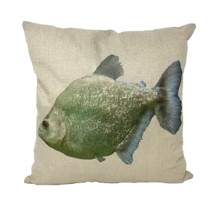 Glitter Green Fish Throw Pillows