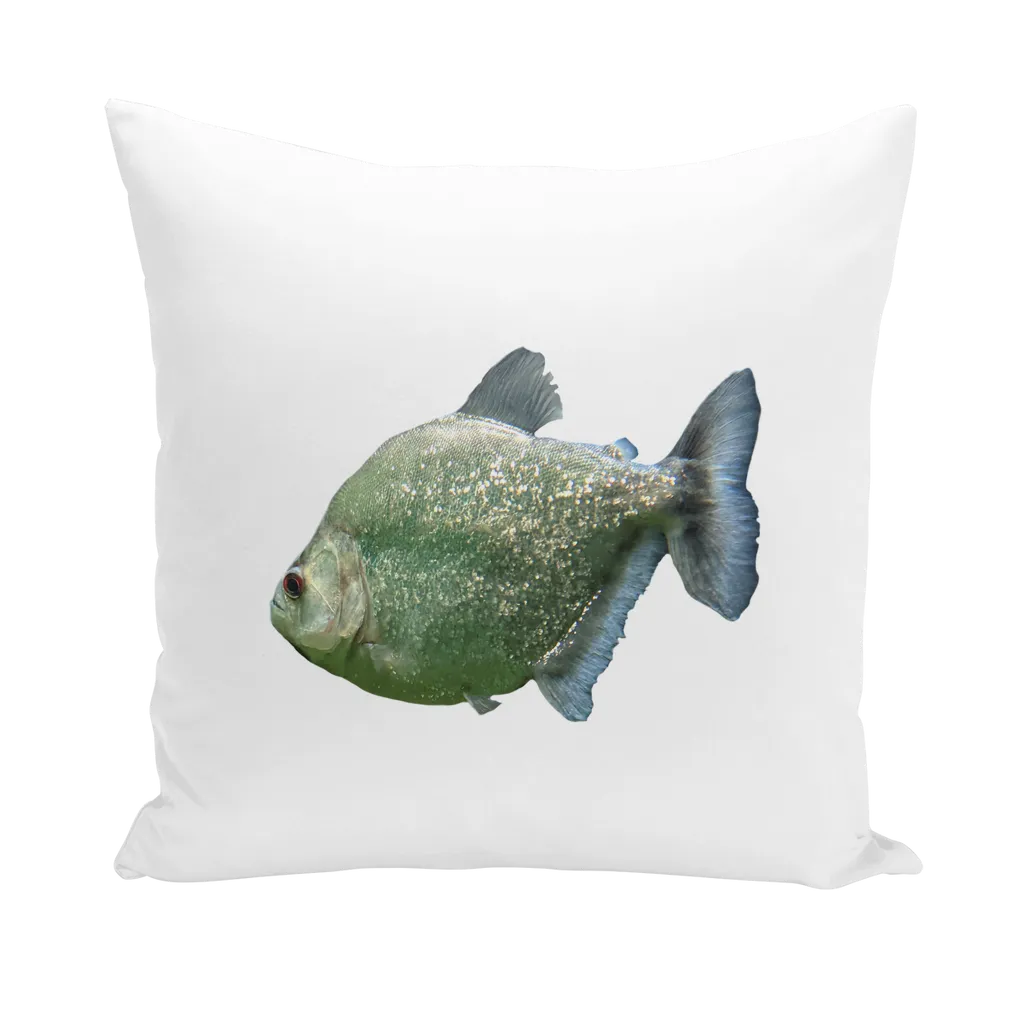 Glitter Green Fish Throw Pillows