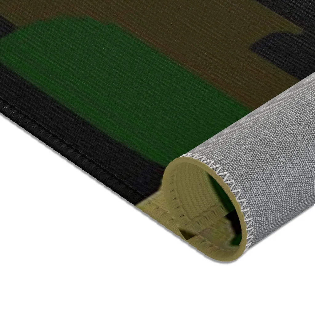 Green Camo Designer Area Rugs