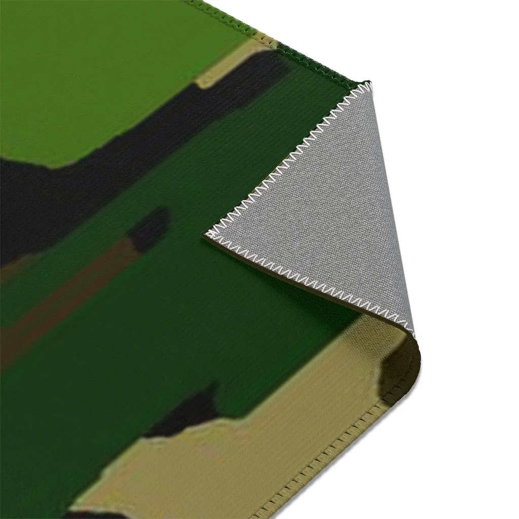 Green Camo Designer Area Rugs