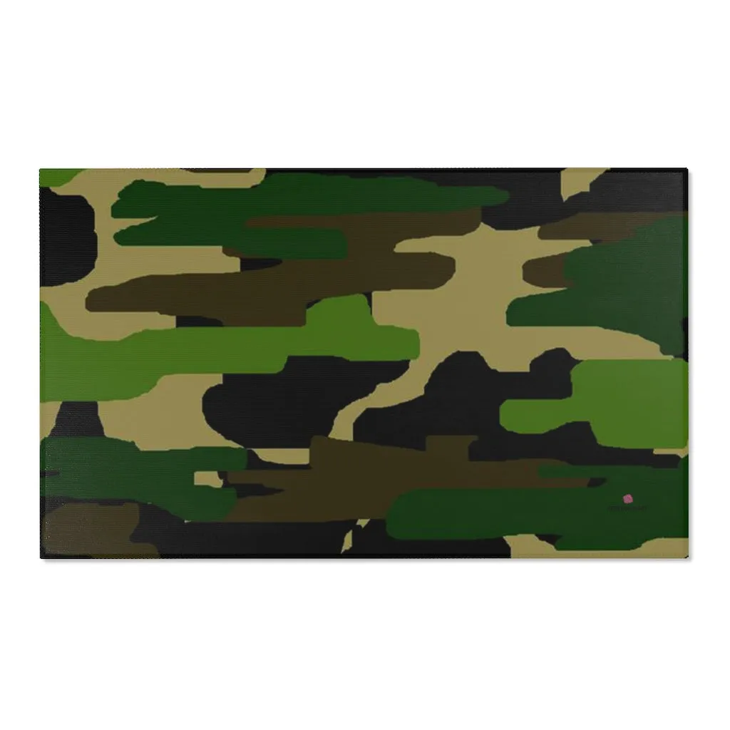 Green Camo Designer Area Rugs